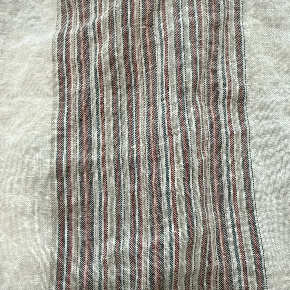 100% Linen Fitted Sheet Only King Piu Belle Stripes 76x80 With 15